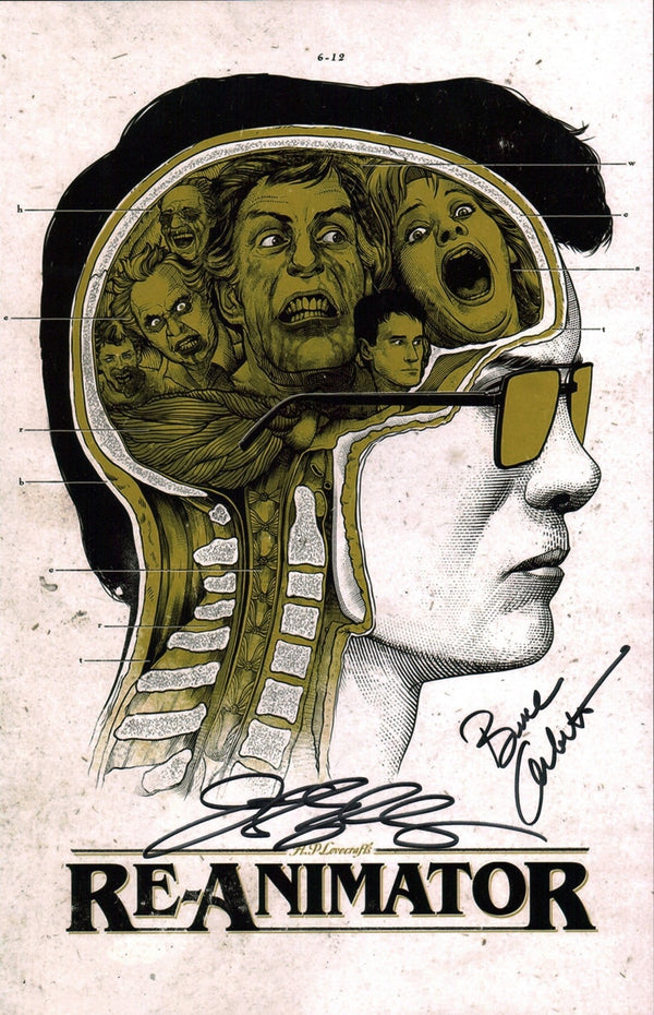 Re-Animator 11x17 Signed Combs, Abbott Photo Poster JSA Certified Autograph