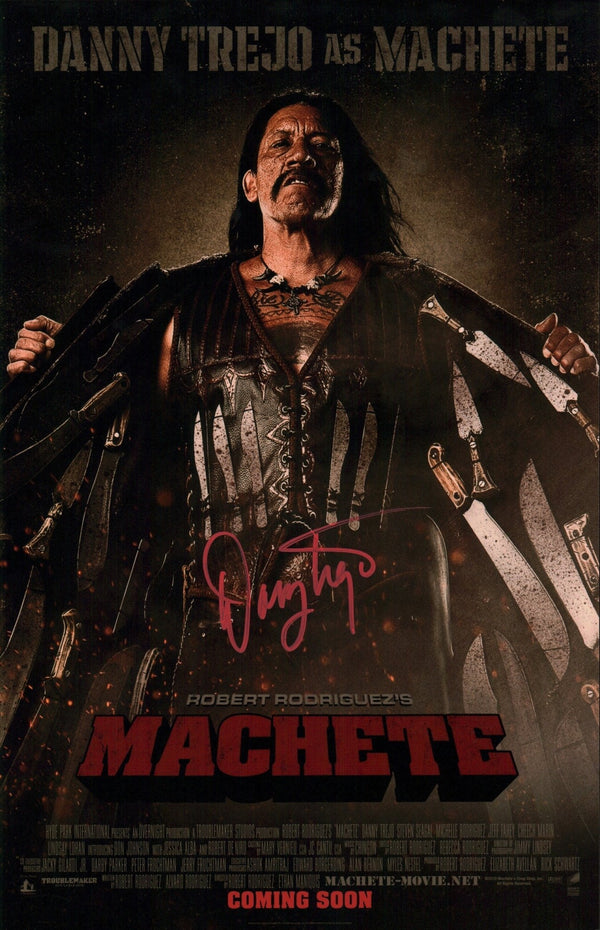 Danny Trejo Machete 11x17 Signed Mini Poster JSA Certified Autograph