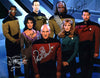 Star Trek: The Next Generation 11x14 Mini Poster Cast x7 Signed Burton Dorn Frakes McFadden Sirtis Spiner Stewart JSA Certified Autograph