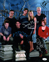 Buffy the Vampire Slayer 11x14 Mini Poster Cast x7 Signed Blucas Brendon Gellar Green Hannigan Head Marsters JSA Certified Autograph