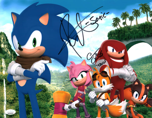 Sonic 11x14 Mini Poster Cast x2 Signed Smith O'Shaughnessey JSA Certified Autograph GalaxyCon
