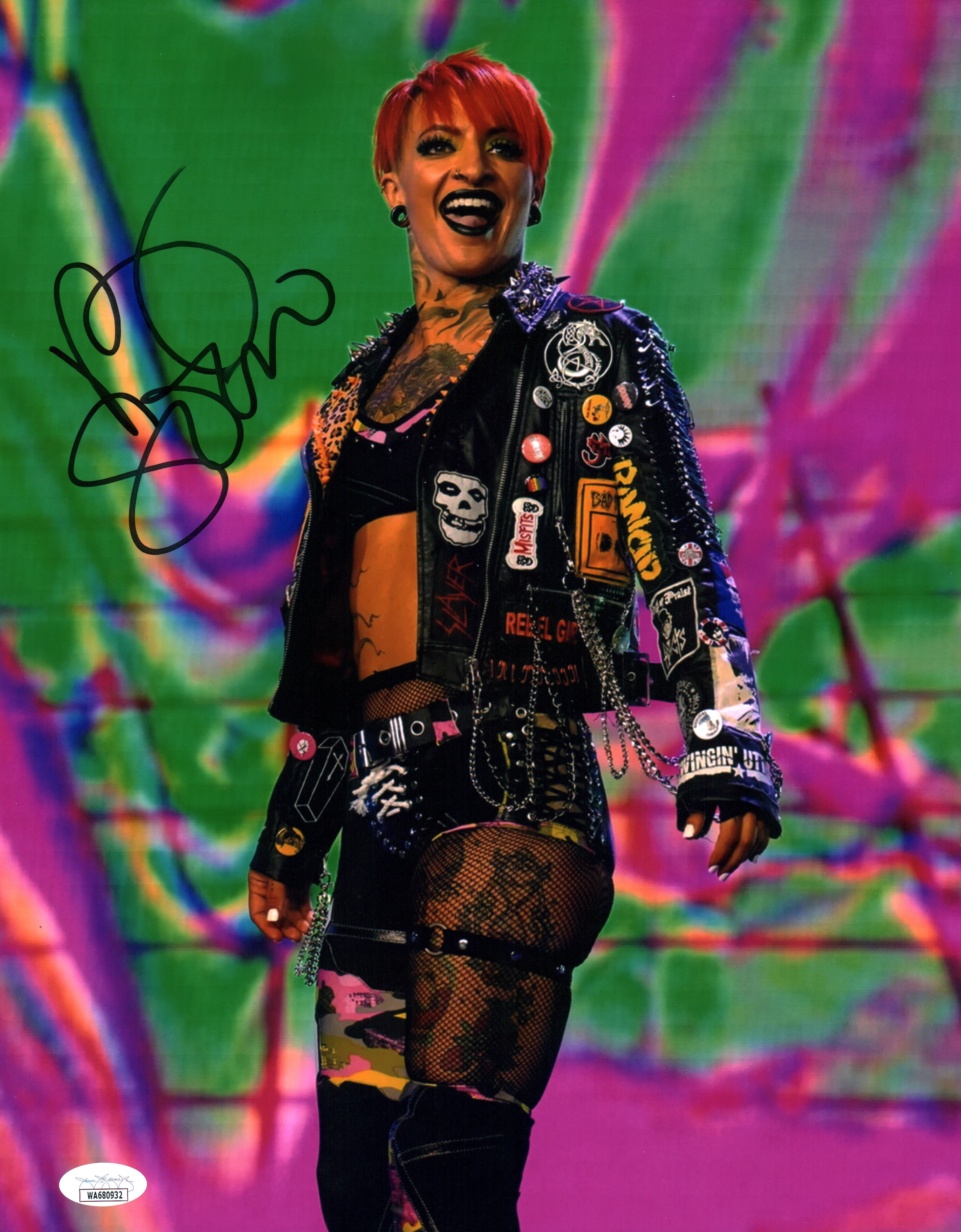 Ruby Soho Riott AEW Wrestling 11x14 Signed Mini Poster JSA Certified Autograph