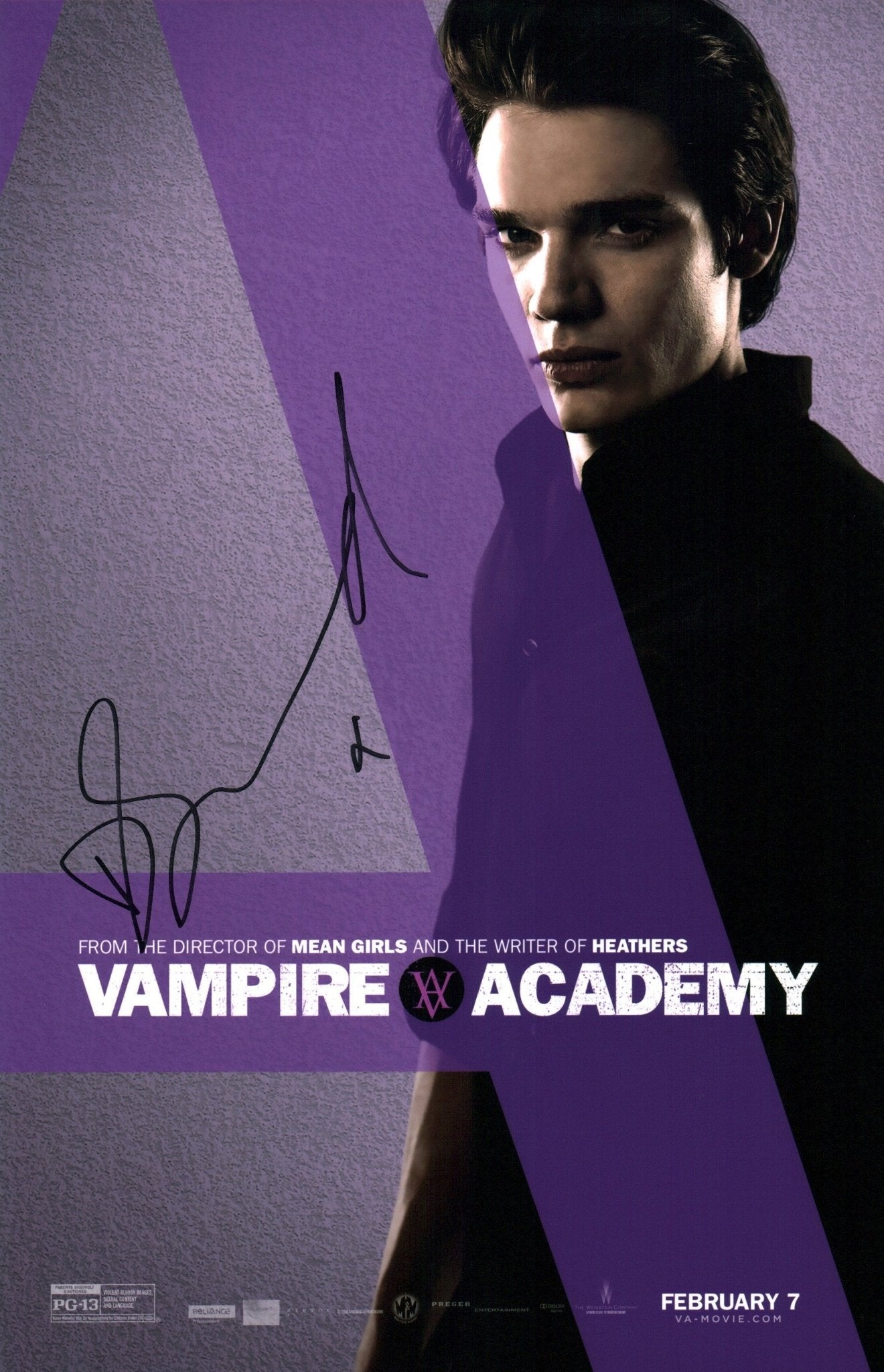 Dominic Sherwood Vampire Academy 11x17 Photo Poster Signed JSA Certified Autograph