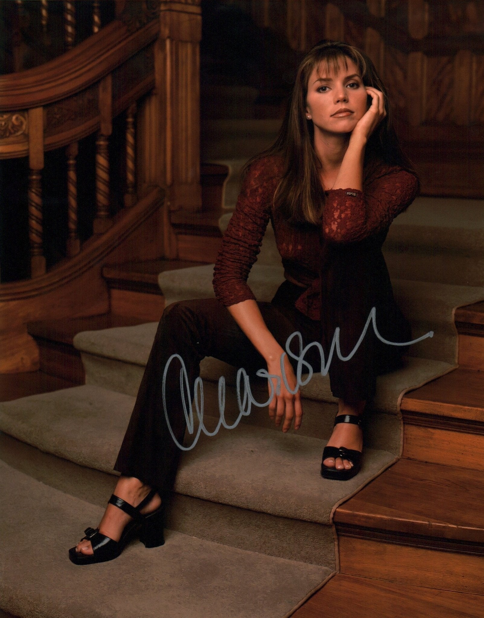 Charisma Carpenter Buffy the Vampire Slayer Signed 11x14 Photo poster JSA Certified Autograph