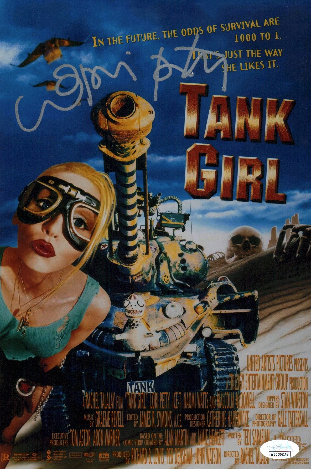 Lori Petty Tank Girl 8x12 Photo Signed Autograph JSA Certified COA