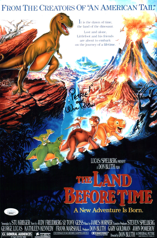Will Ryan The Land Before Time 11x17 Signed Mini Poster JSA Certified Autograph