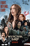 Wynonna Earp 11x17 Cast Photo Poster Signed Andras Rozon Scrofano Barrell Lawson JSA Autograph