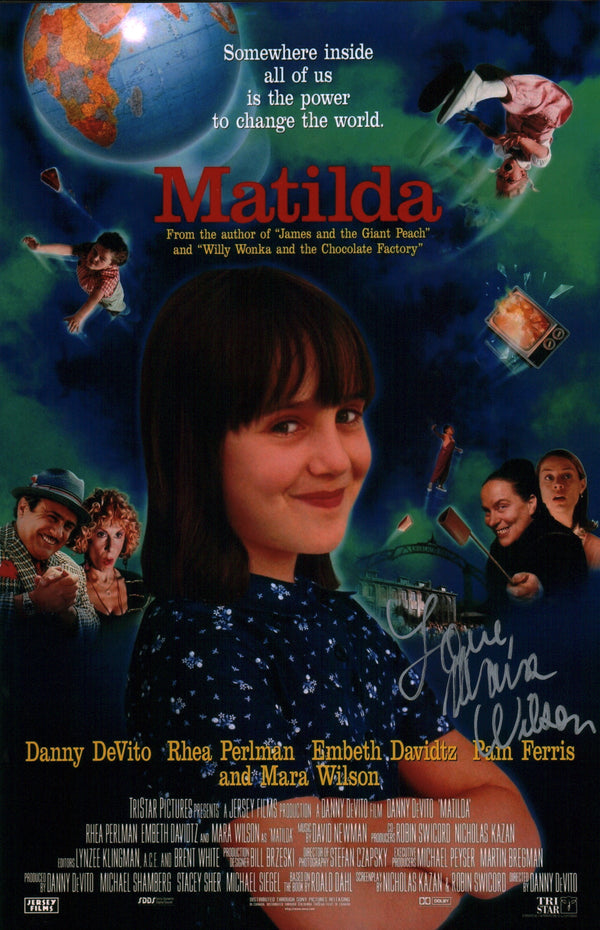 Mara Wilson Matilda 11x17 Signed Photo Poster JSA Certified Autograph