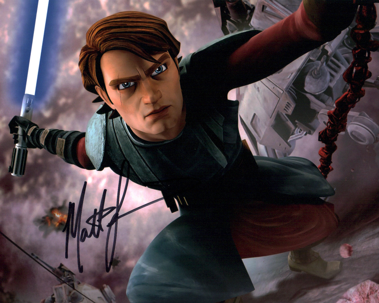 Matt Lanter Star Wars Clone Wars 8x10 Signed Photo JSA Certified Autograph