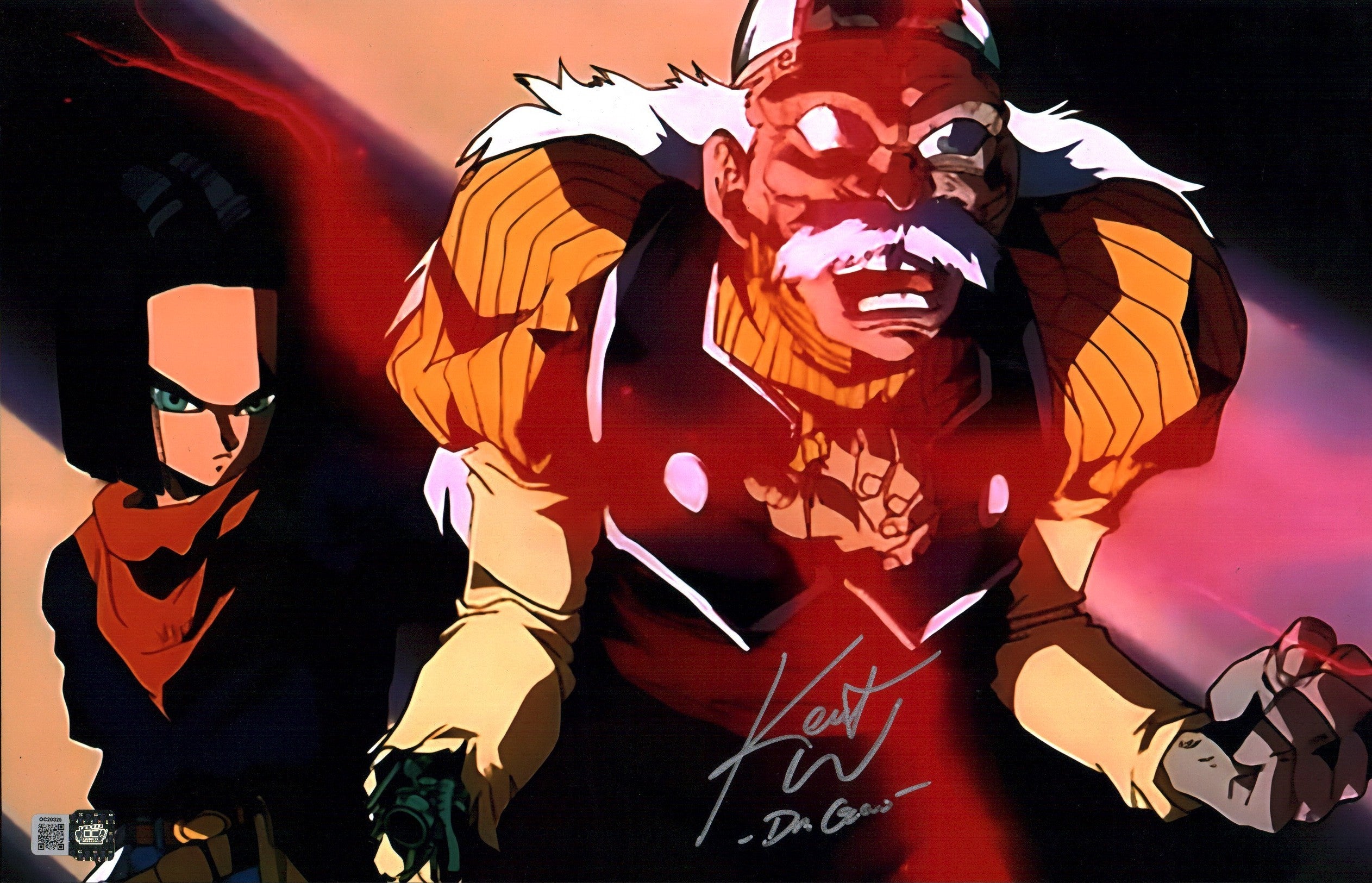 kent williams Dragon Ball Z 11x17 Photo Poster OC Certified Autograph