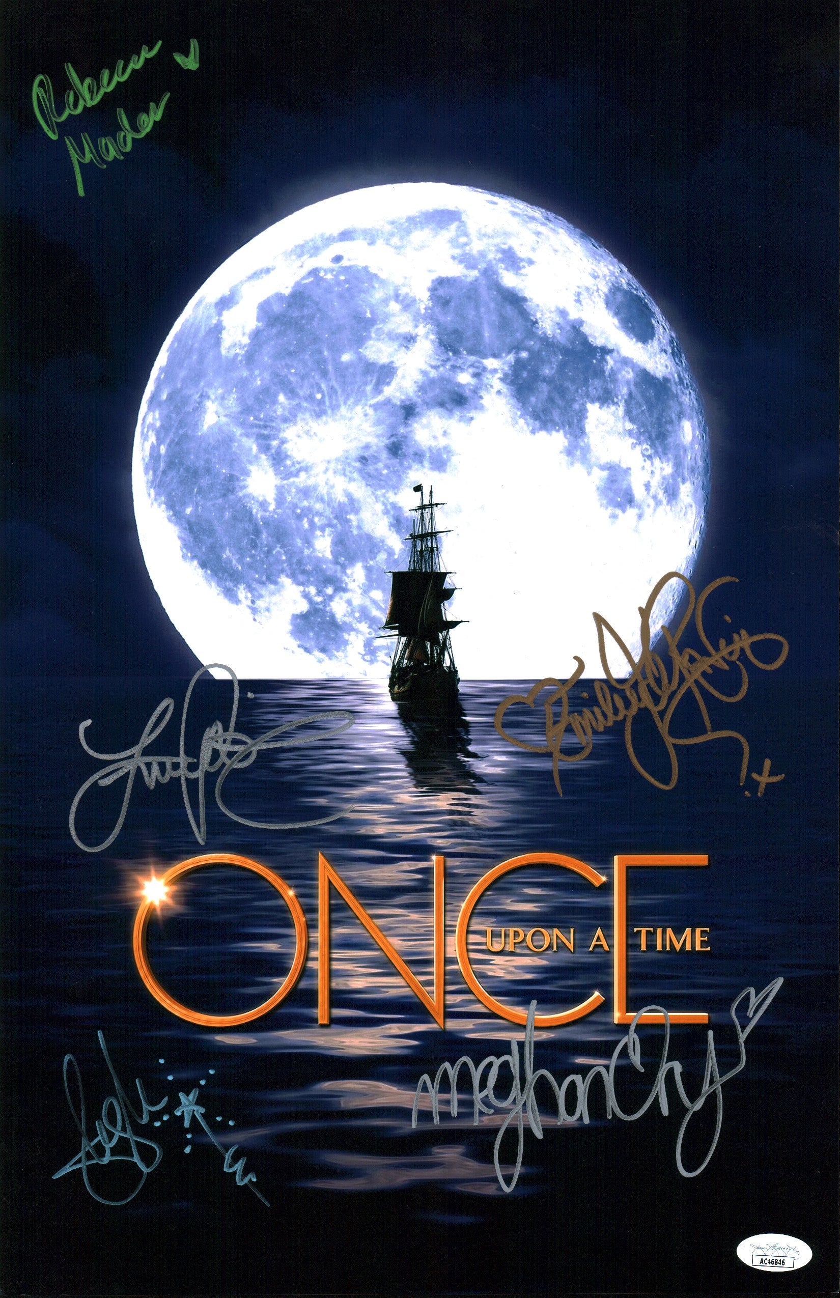 Once Upon A Time 11x17 Signed Photo Poster Mader, Ory, Parrilla, De Raven, Connor, Tracy JSA Certified Autograph