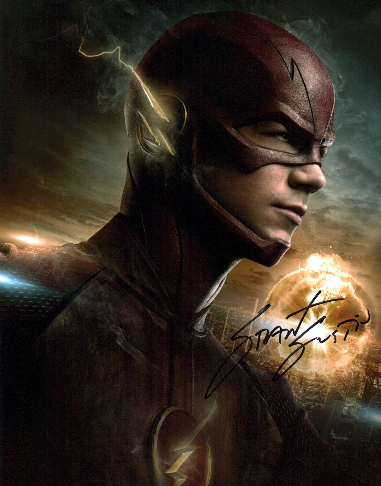 Grant Gustin The Flash 11x14 Signed Photo Poster JSA Certified Autograph