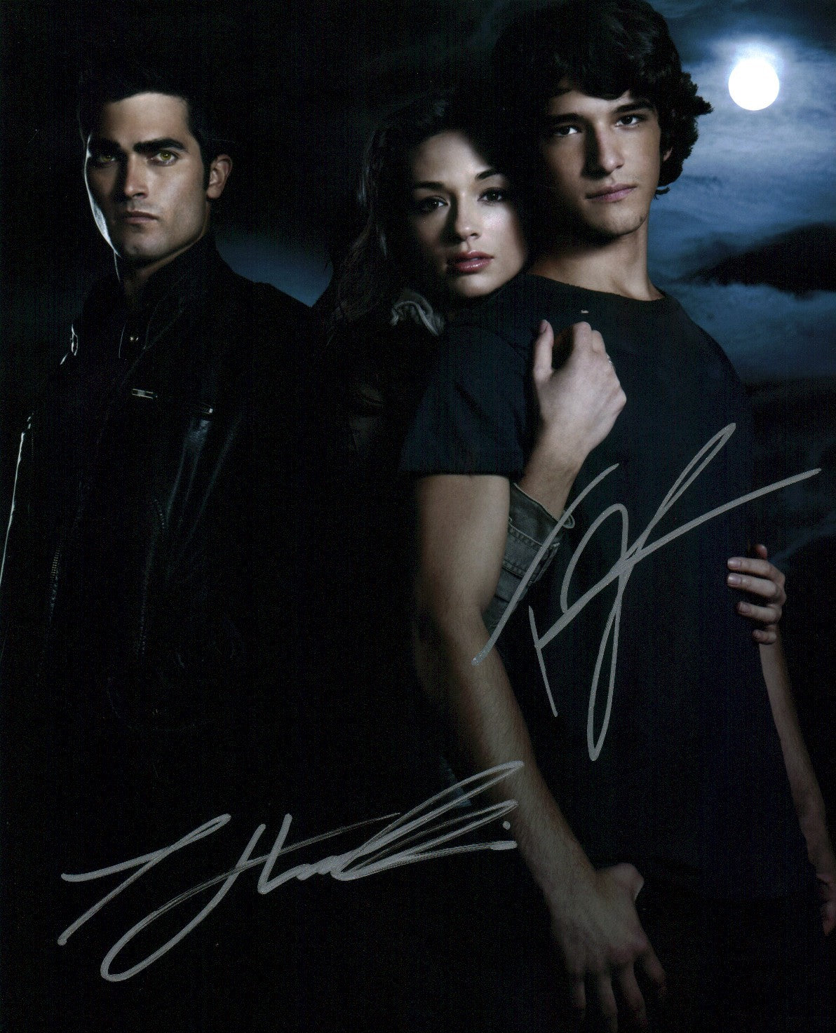 Teen Wolf The Movie 8x10 Cast x2 Hoechlin, Posey Signed Photo JSA Certified Autograph