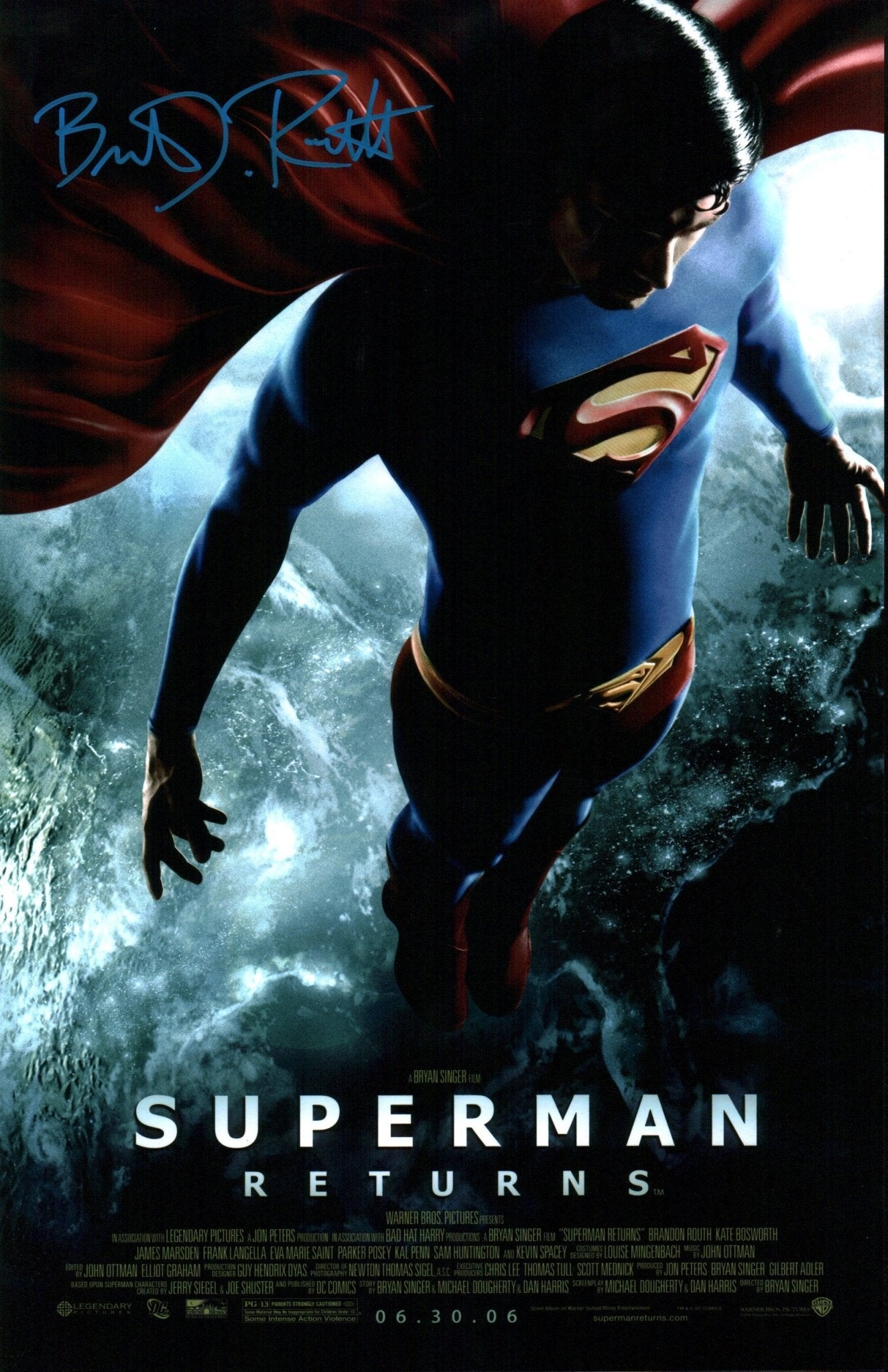 Brandon Routh Superman 11x17 Signed Photo Poster JSA Certified Autograph