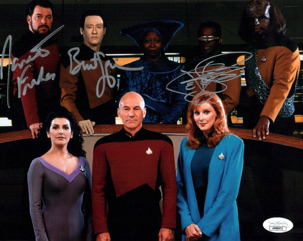 Star Trek 8x10 Photo Signed Burton, Frakes, Spiner JSA Certified Autograph