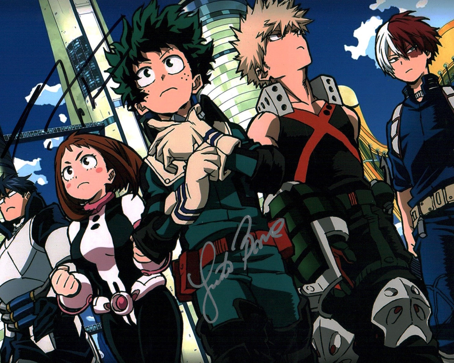 My Hero Academia 8x10 Photo Cast x2 Signed Briner, Tatum JSA Certified Autograph