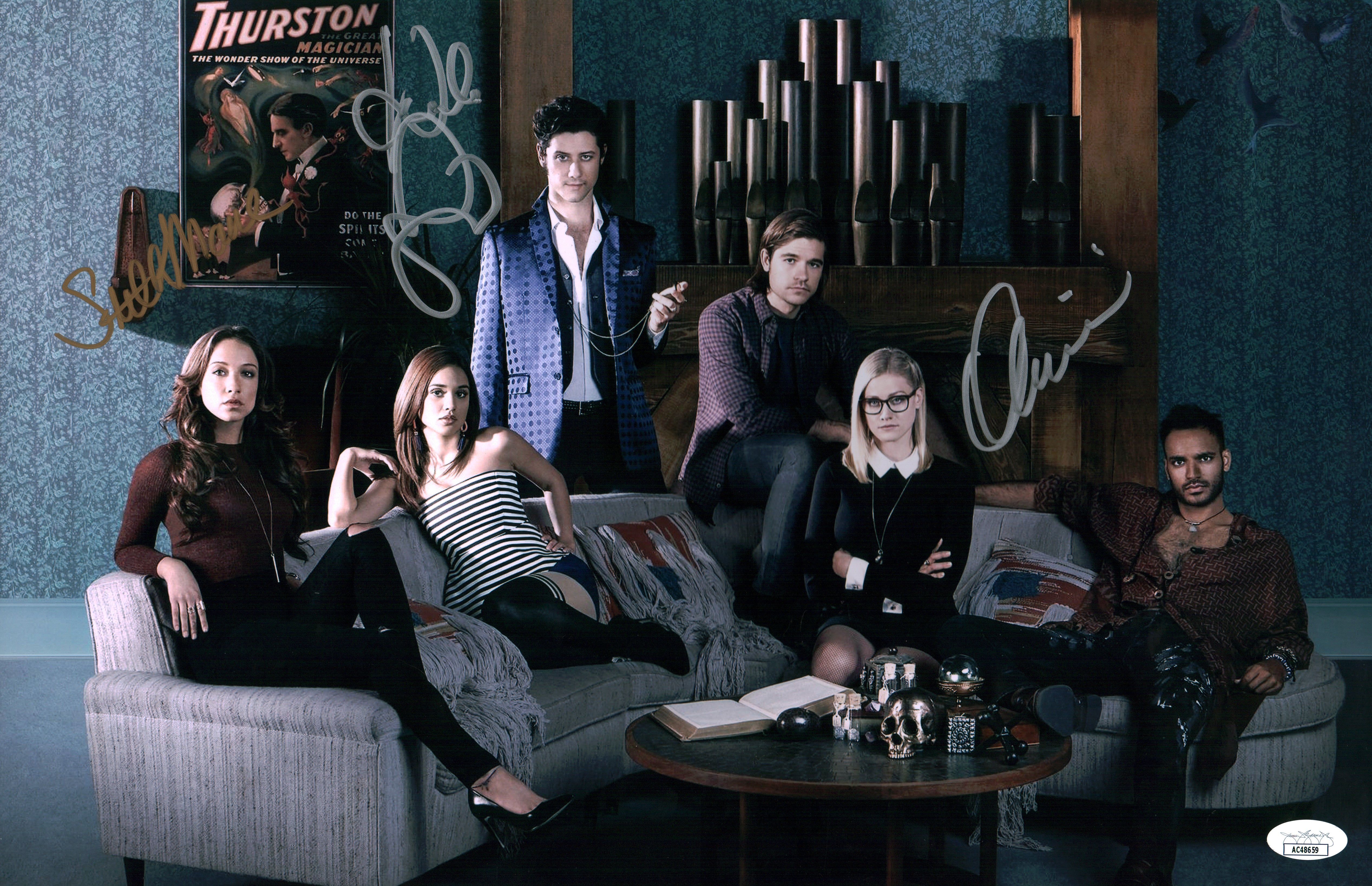 The Magicians 11x17 Photo Poster Cast x 3 Signed Appleman Maeve Dudley JSA Certified Autograph