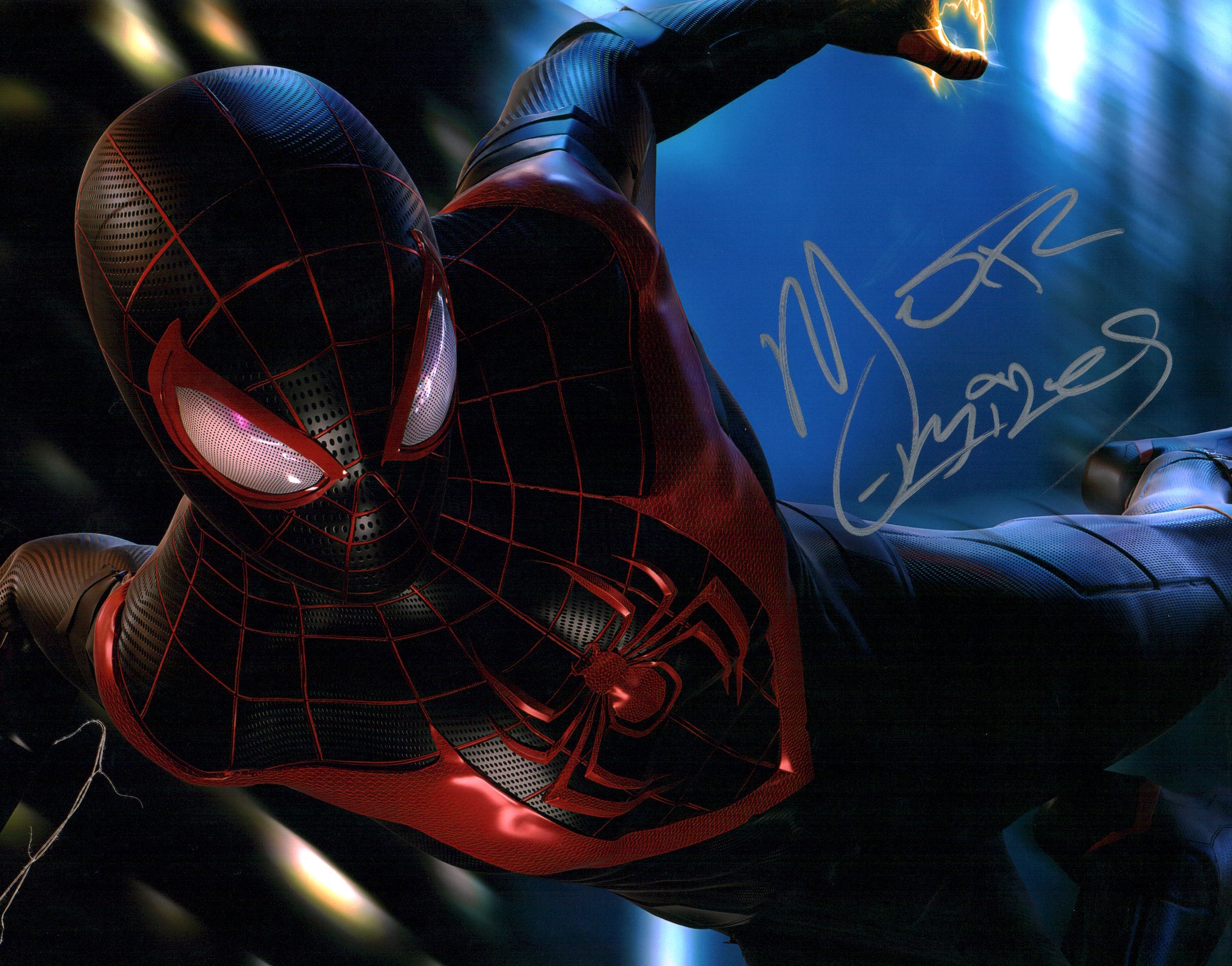 Nadji Jeter Spider-Man 11x14 Signed Mini Poster JSA Certified Autograph