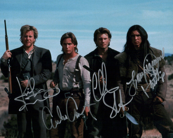 Young Guns ll 8x10 Photo Cast x4 Signed Estevez, Sutherland, Phillps, Slater JSA Certified Autograph