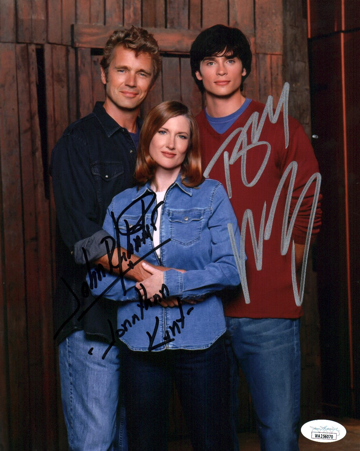 Smallville 8x10 Signed Photo Schneider Welling JSA Certified Autograph