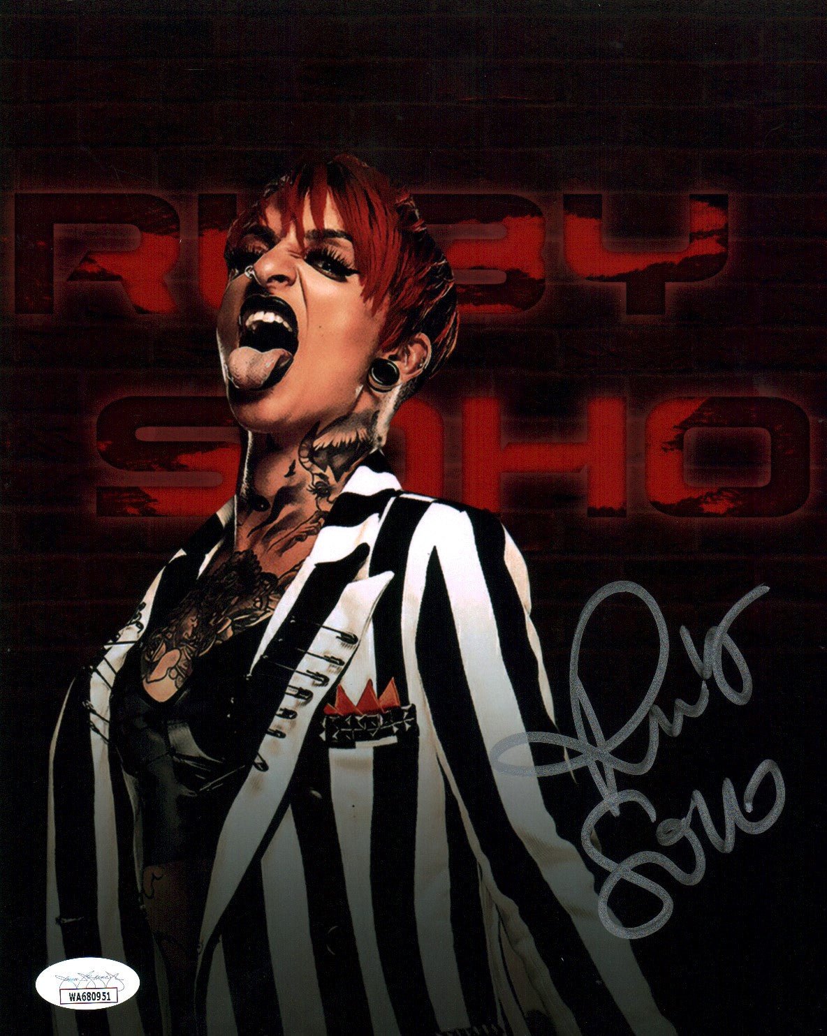 Autographed Photo Ruby Riott Ruby Soho Riott AEW Wrestling 8x10 Signed Photo JSA Certified Autograp