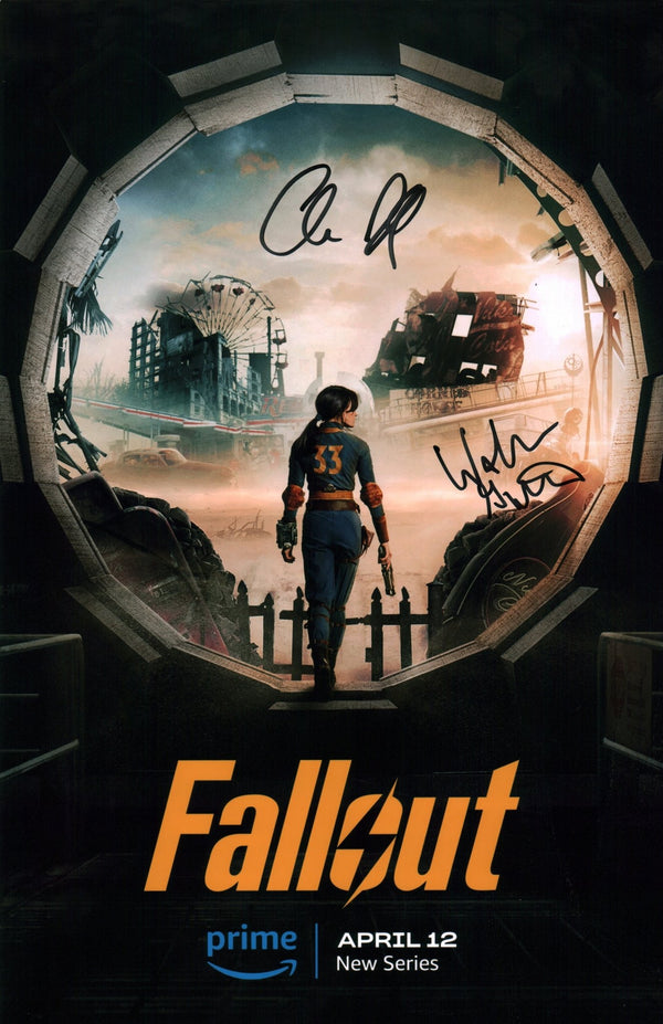 Fallout 11x17 Photo x2 Cast Signed Parnell Goggins Autograph JSA Certified Autograph