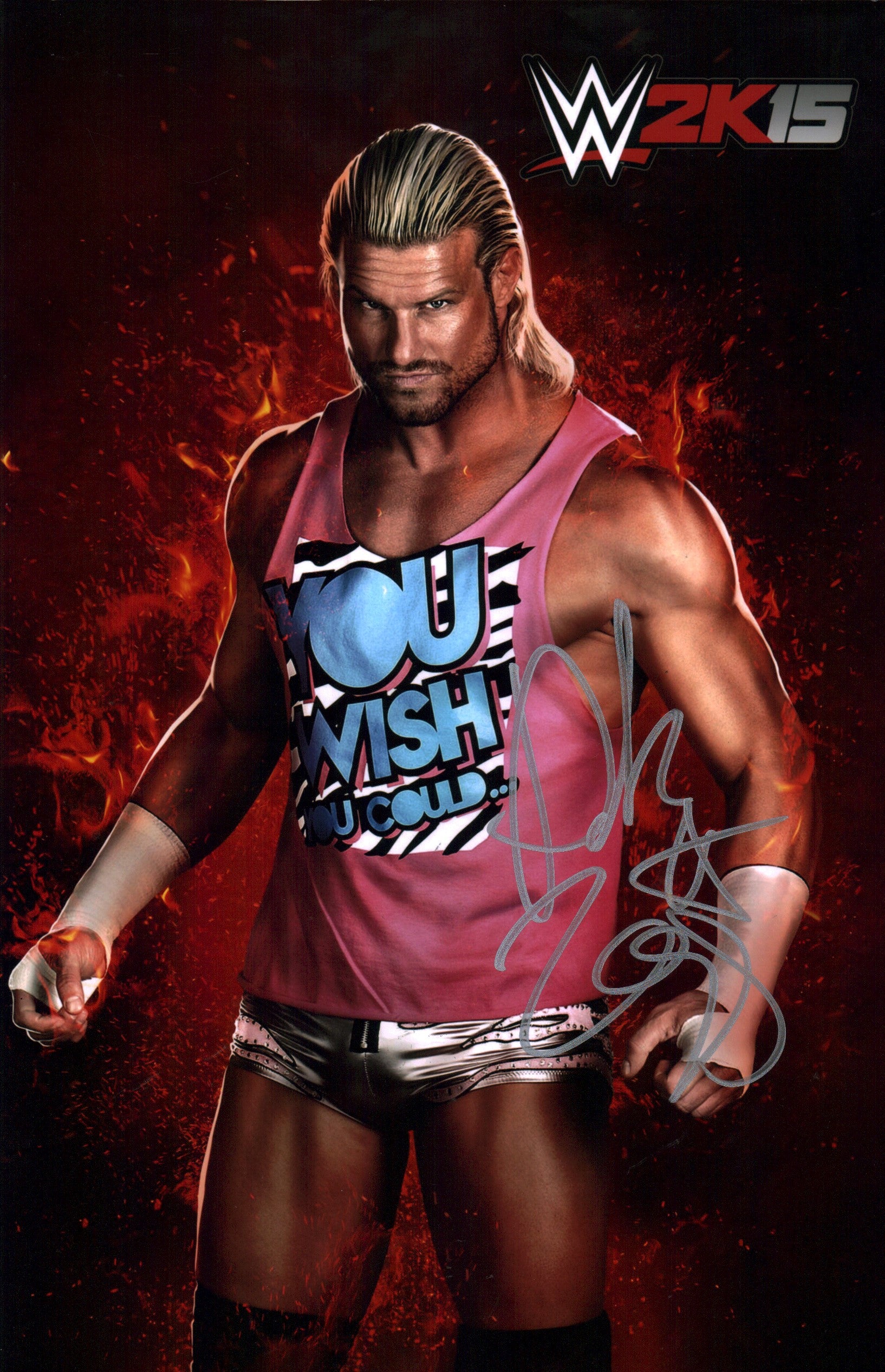 Dolph Ziggler WWE Wrestling 11x17 Signed Photo Poster JSA Certified Autograph