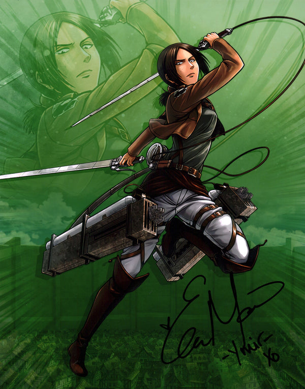 Elizabeth Maxwell Attack on Titan 11x14 Signed Photo Poster JSA Certified Autograph