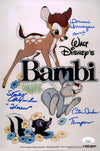 Bambi 8x12 Cast Photo Signed x3 Signed Behn Dunagan Alexander JSA Certified Autograph