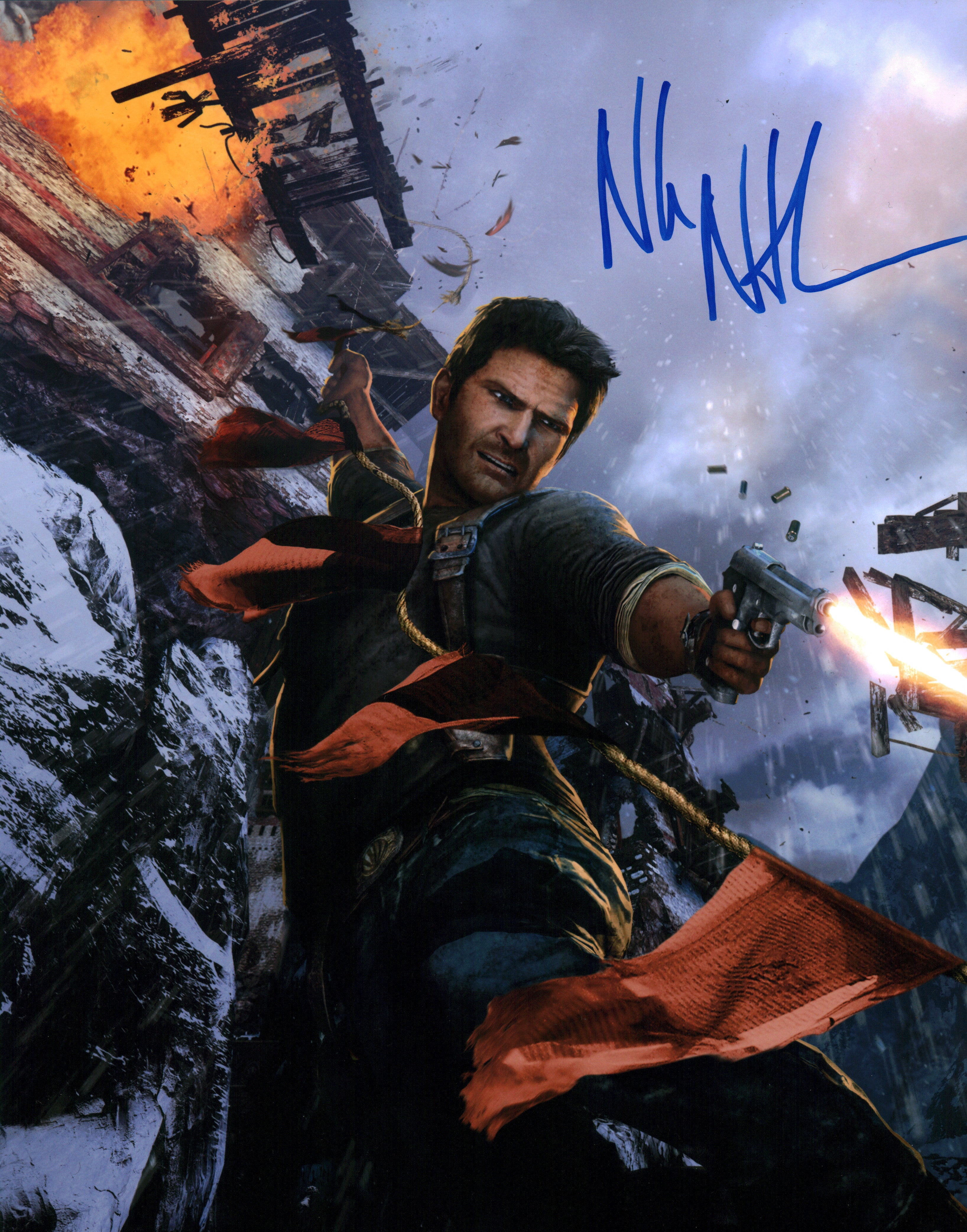 Nolan North Uncharted 11x14 Signed Photo Poster JSA Certified Autograph