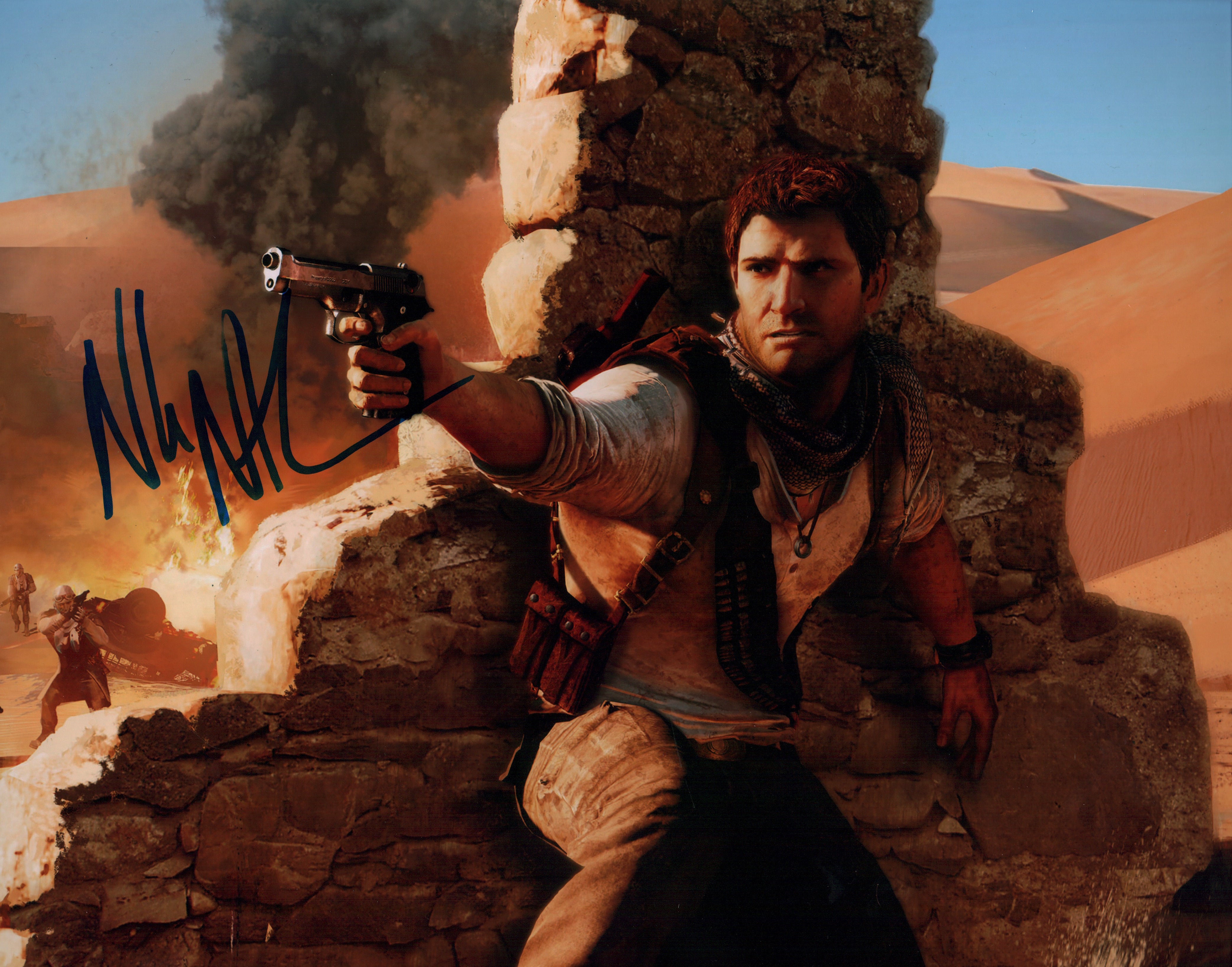 Nolan North Uncharted 11x14 Signed Photo Poster JSA Certified Autograph