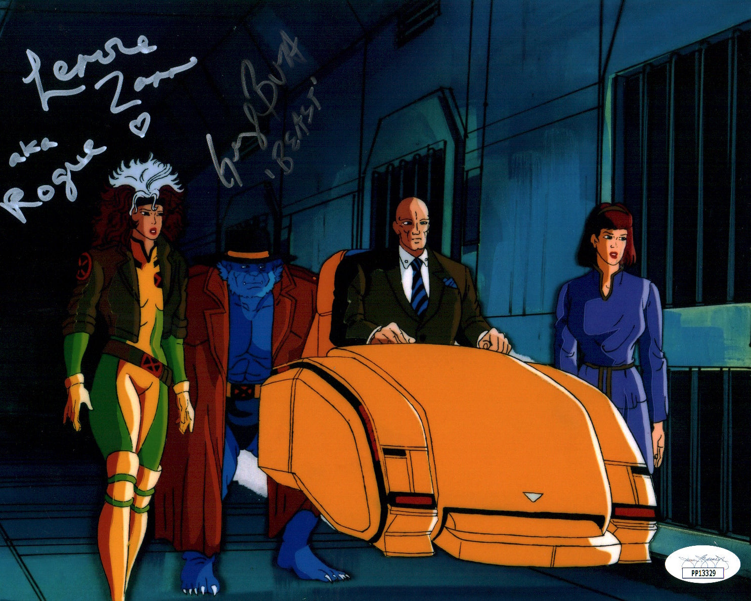 X-Men: The Animated Series 8x10 Photo Cast x2 Signed Buza, Zann JSA Certified Autograph