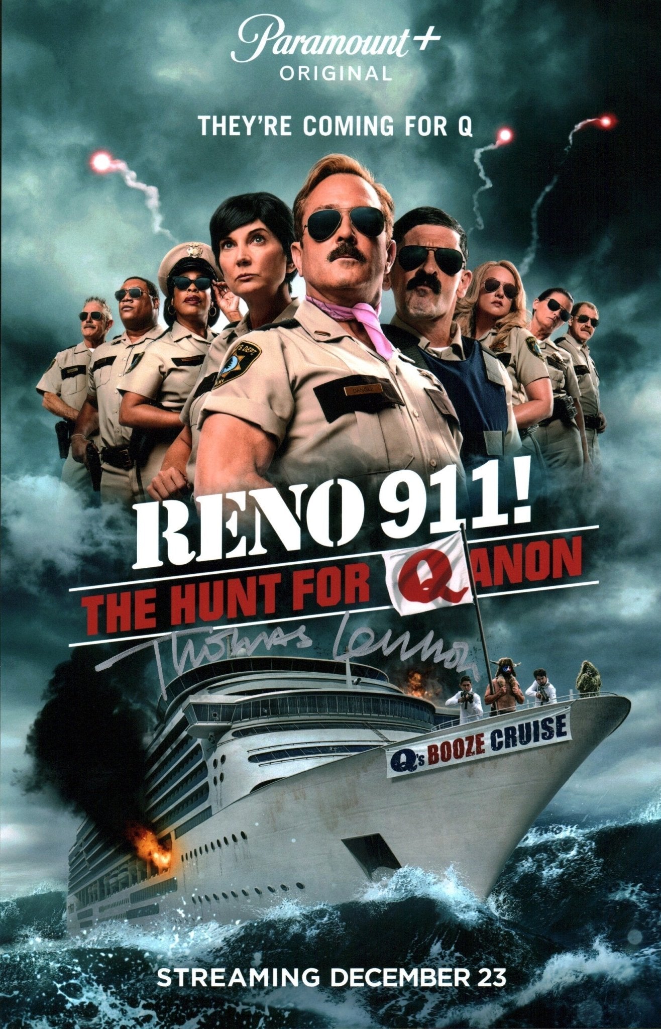 Thomas Lennon RENO 911! 11x17 Photo Poster Signed JSA Certified Autograph