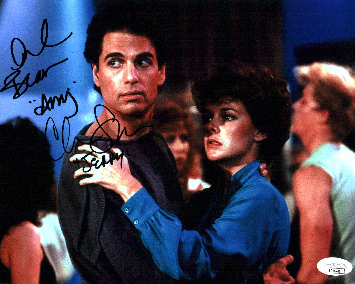 Fright Night 8x10 Photo Cast x2 Signed Bearse, Sarandon JSA Certified Autograph