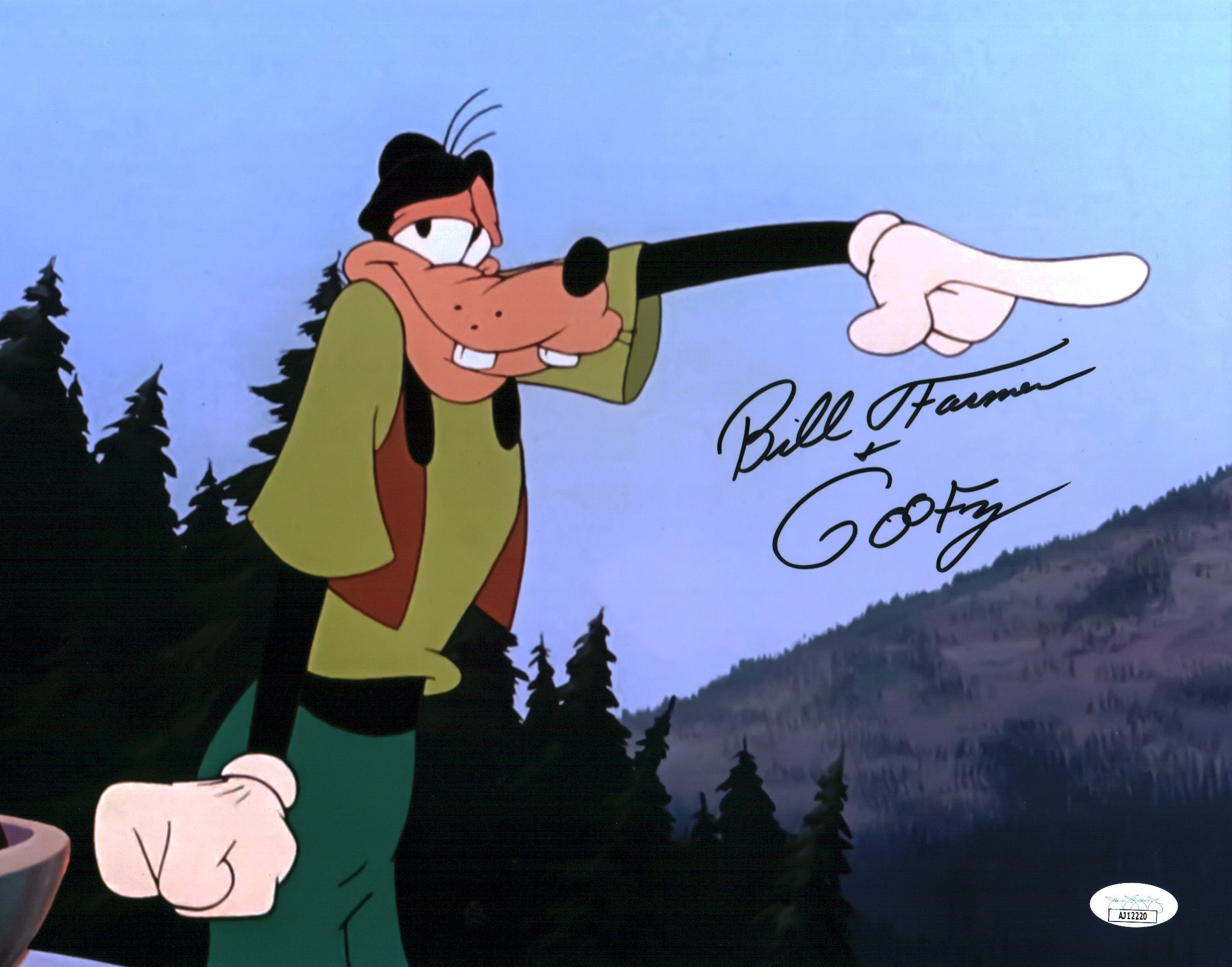 Bill Farmer Disney A Goofy Movie 11x14 Photo Poster Signed JSA Certifi