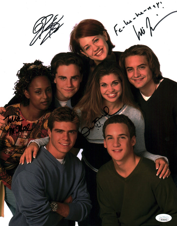 Boy Meets World 11x14 Signed Photo Poster Cast x4 Fishel, Friedle, McGee, Strong JSA Certified Autograph