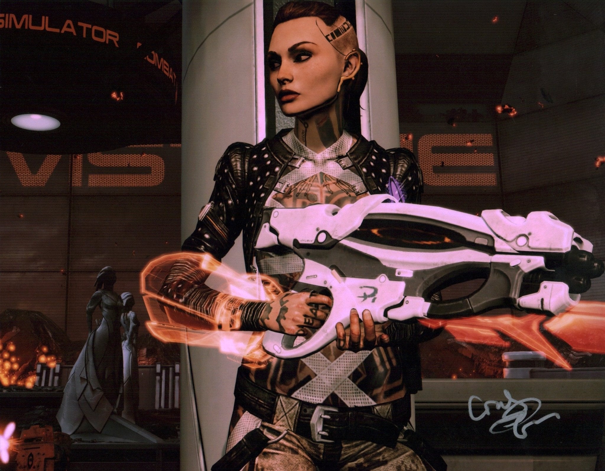 Courtenay Taylor Mass Effect 11x14 Signed Photo JSA Certified Autograph