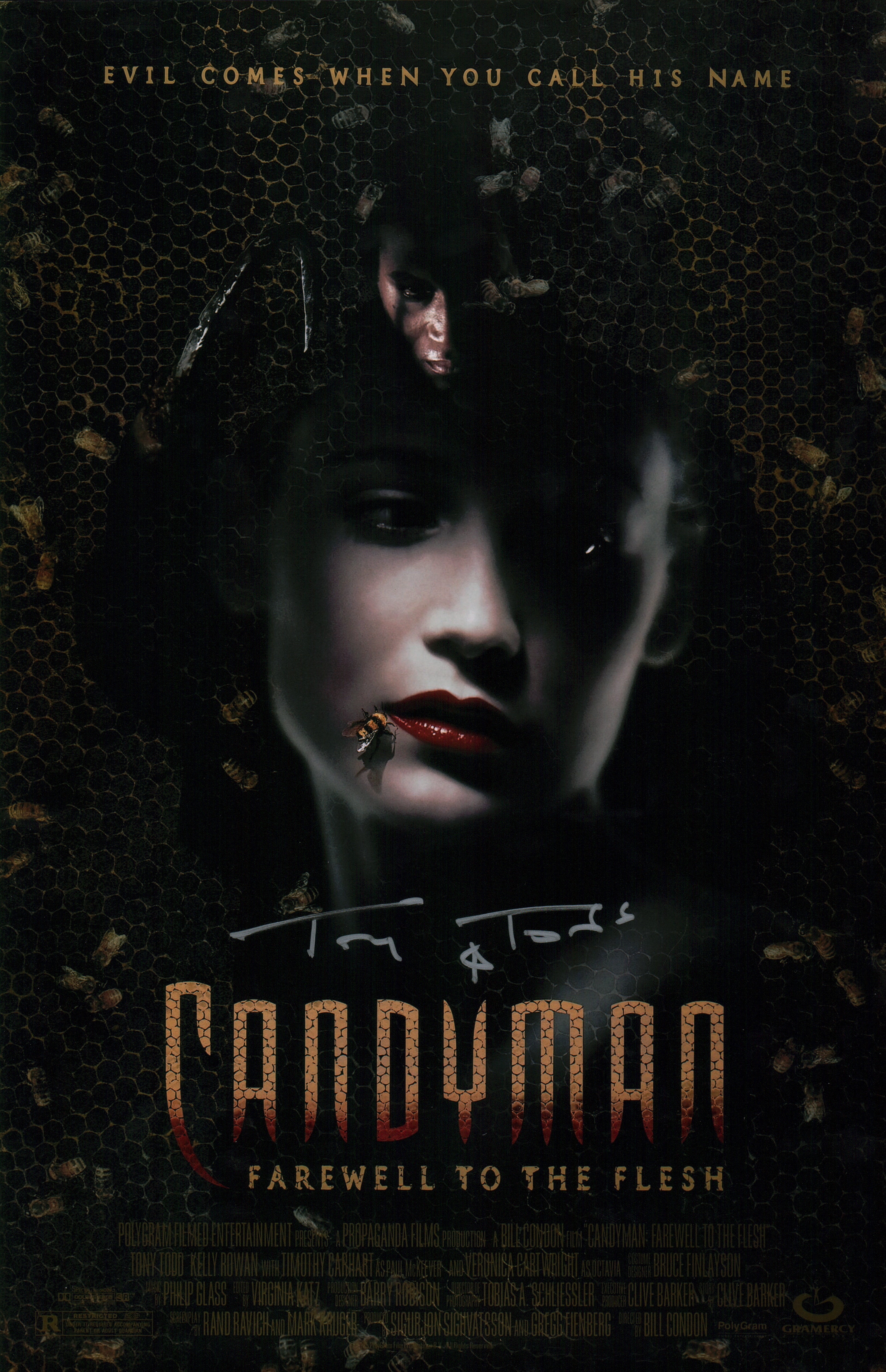 Tony Todd Candyman 11x17 Signed Photo Poster JSA Certified Autograph