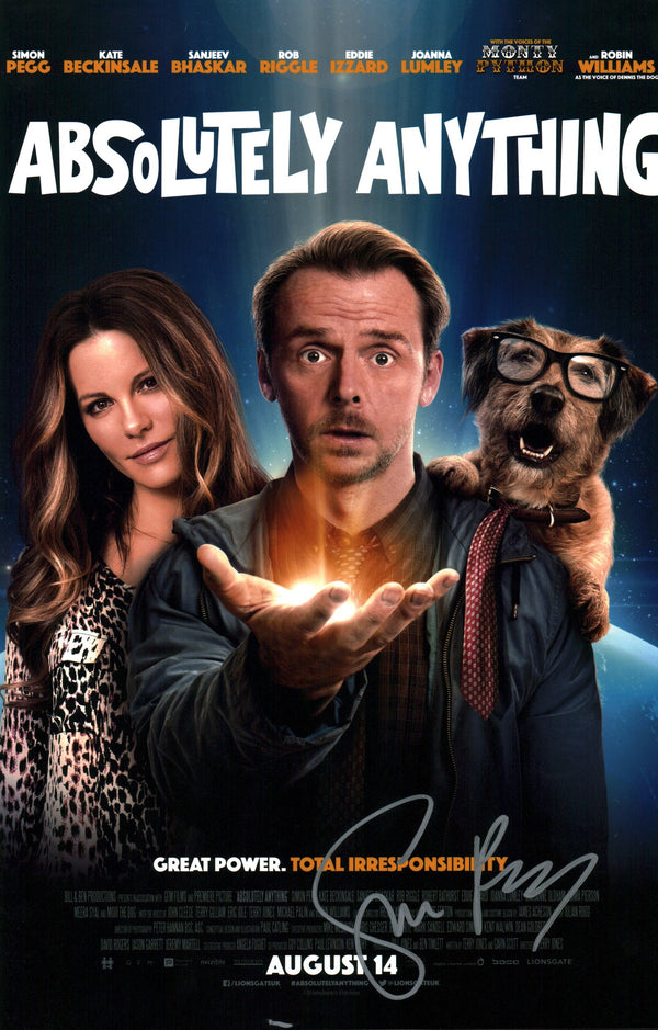 Simon Pegg Absolutely Anything 11x17 Signed Photo Poster JSA Certified Autograph