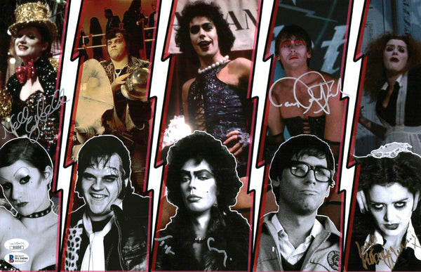 The Rocky Horror Picture Show 11x17 Photo Poster Cast x4 Signed  Bostwick, Campbell, Curry, Quinn JSA Beckett Certified Autograph