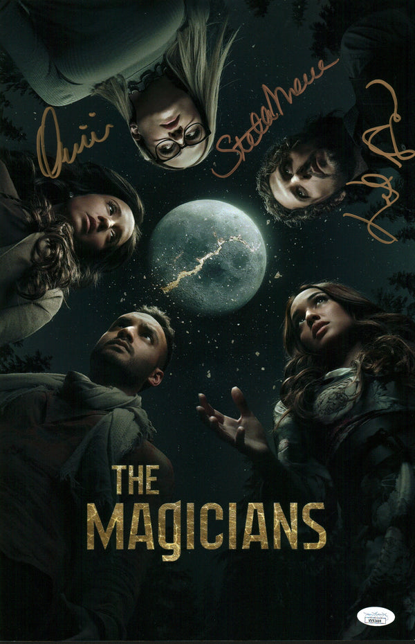 The Magicians 11x17 Photo Poster Cast x3 Signed Appleman Maeve Dudley JSA Certified Autograph