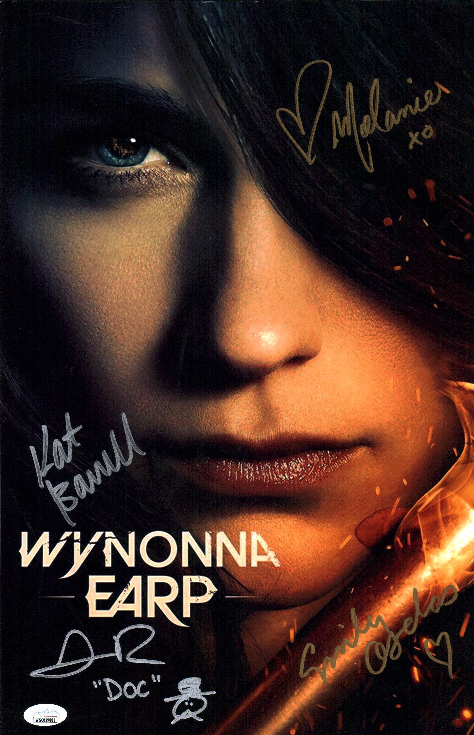 Wynonna Earp 11x17 Photo Poster Cast x4 Signed Andras, Barrell, Scrofano, Rozon JSA Certified Autograph