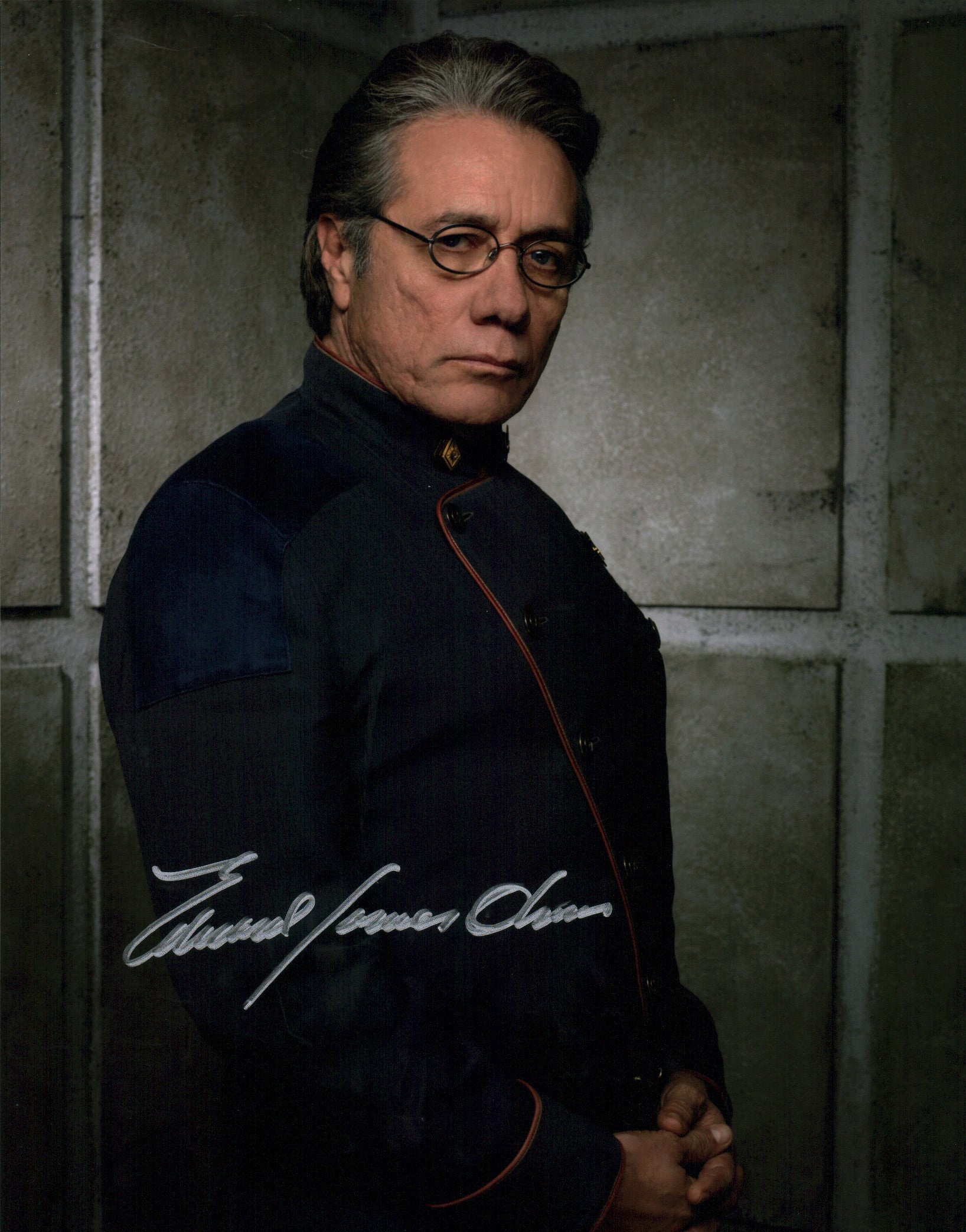 Edward James Olmos Battlestar Gallactica 11x14 Signed Photo JSA Certified Autograph