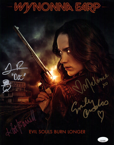 Wynonna Earp 11x14 Photo Poster Cast x4 Signed Andras, Barrell, Scrofano, Rozon JSA Certified Autograph