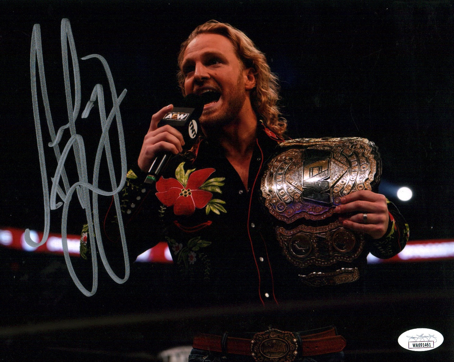 Adam Page Hangman AEW Wrestling 8x10 Signed Photo JSA COA Certified Autograph GalaxyCon