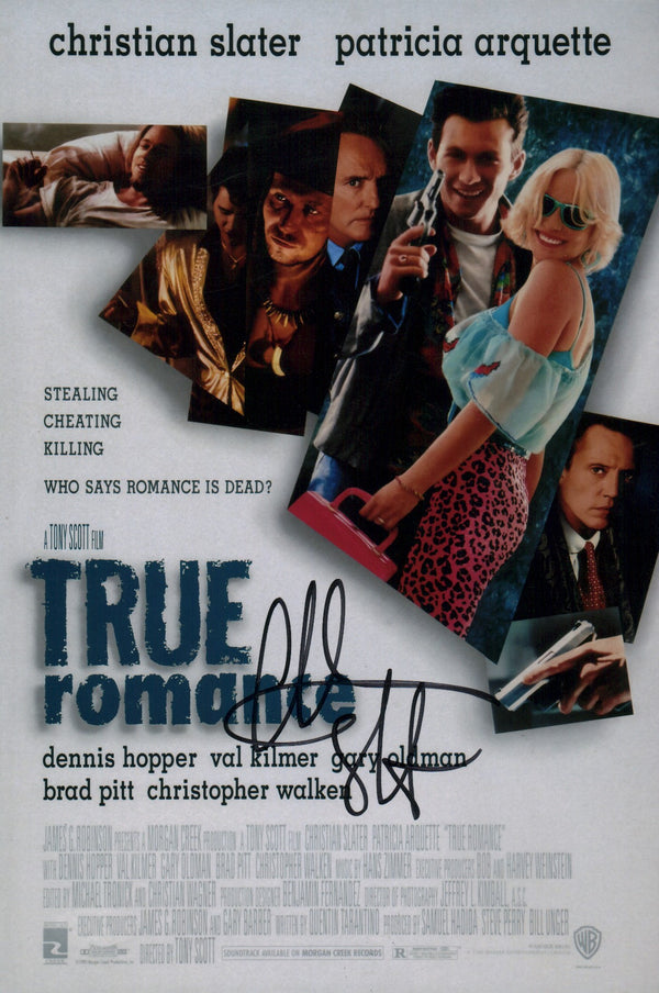 Christian Slater True Romance 8x12 Signed Photo JSA Certified Autograph