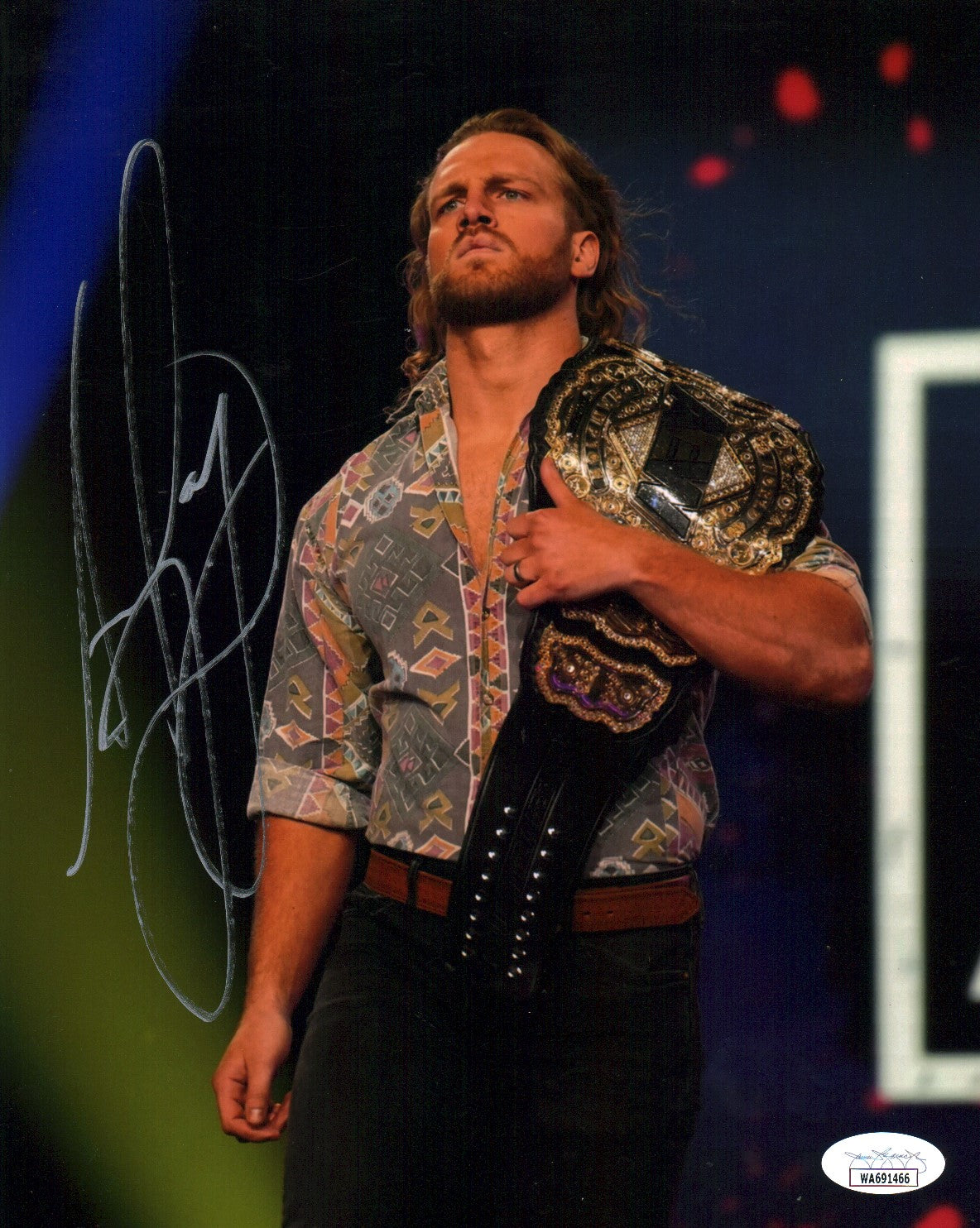 Adam Page Hangman AEW Wrestling 8x10 Signed Photo JSA COA Certified Autograph GalaxyCon