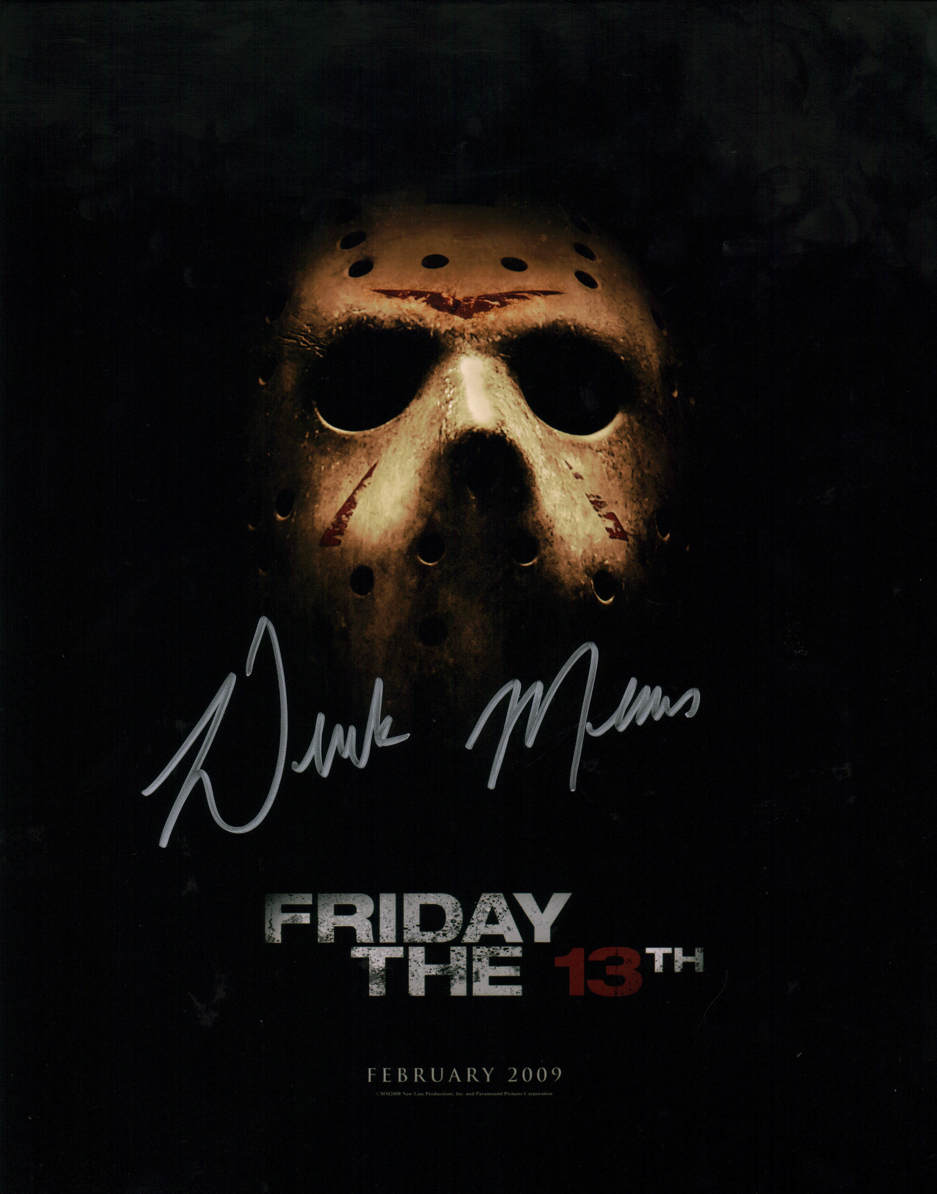 Derek Mears Friday The 13th 11x14 Signed Mini Poster JSA Certified Autograph