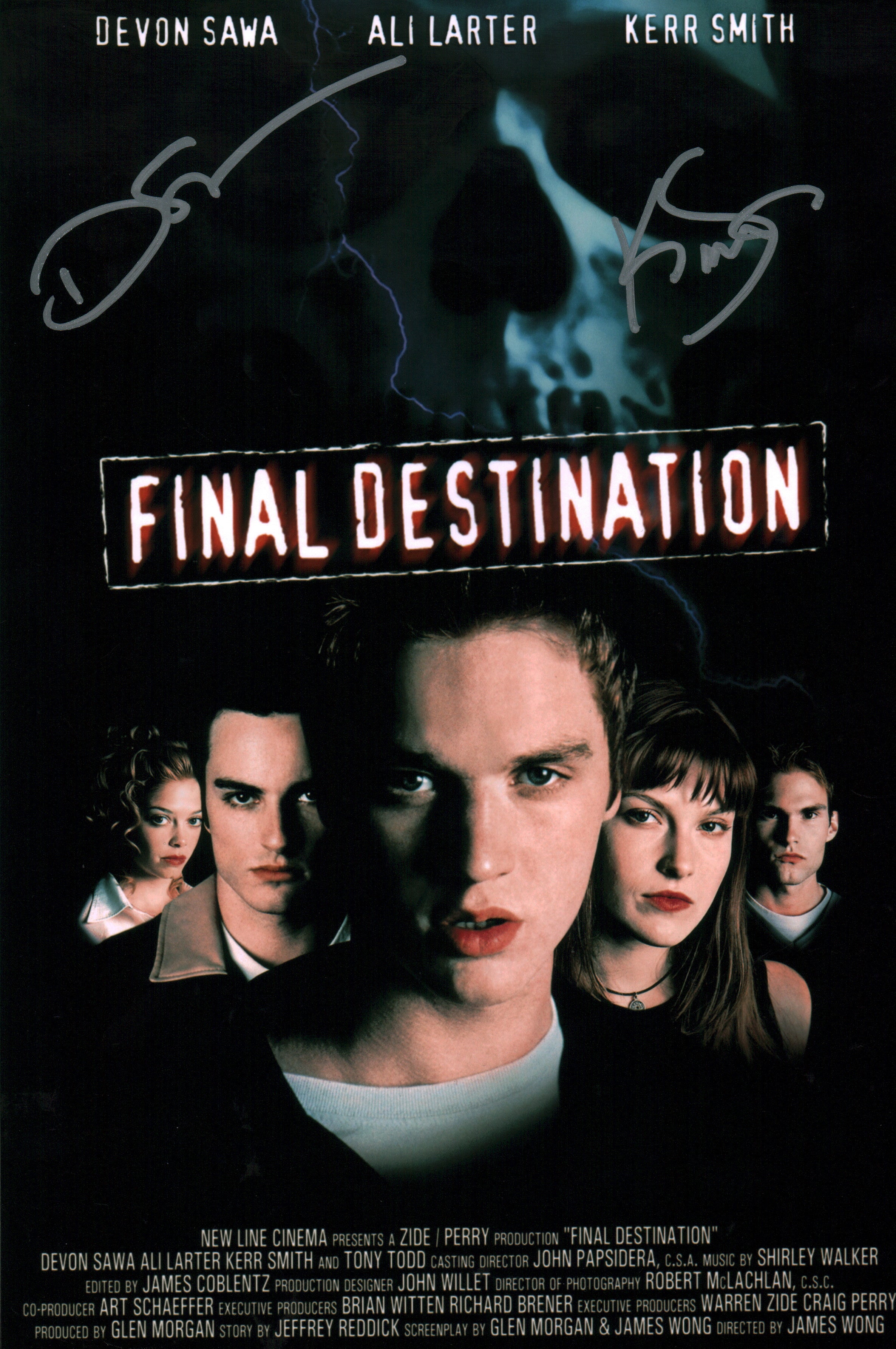 Final Destination 8x12 Cast x2 Smith, Browning Signed Photo JSA Certified Autograph