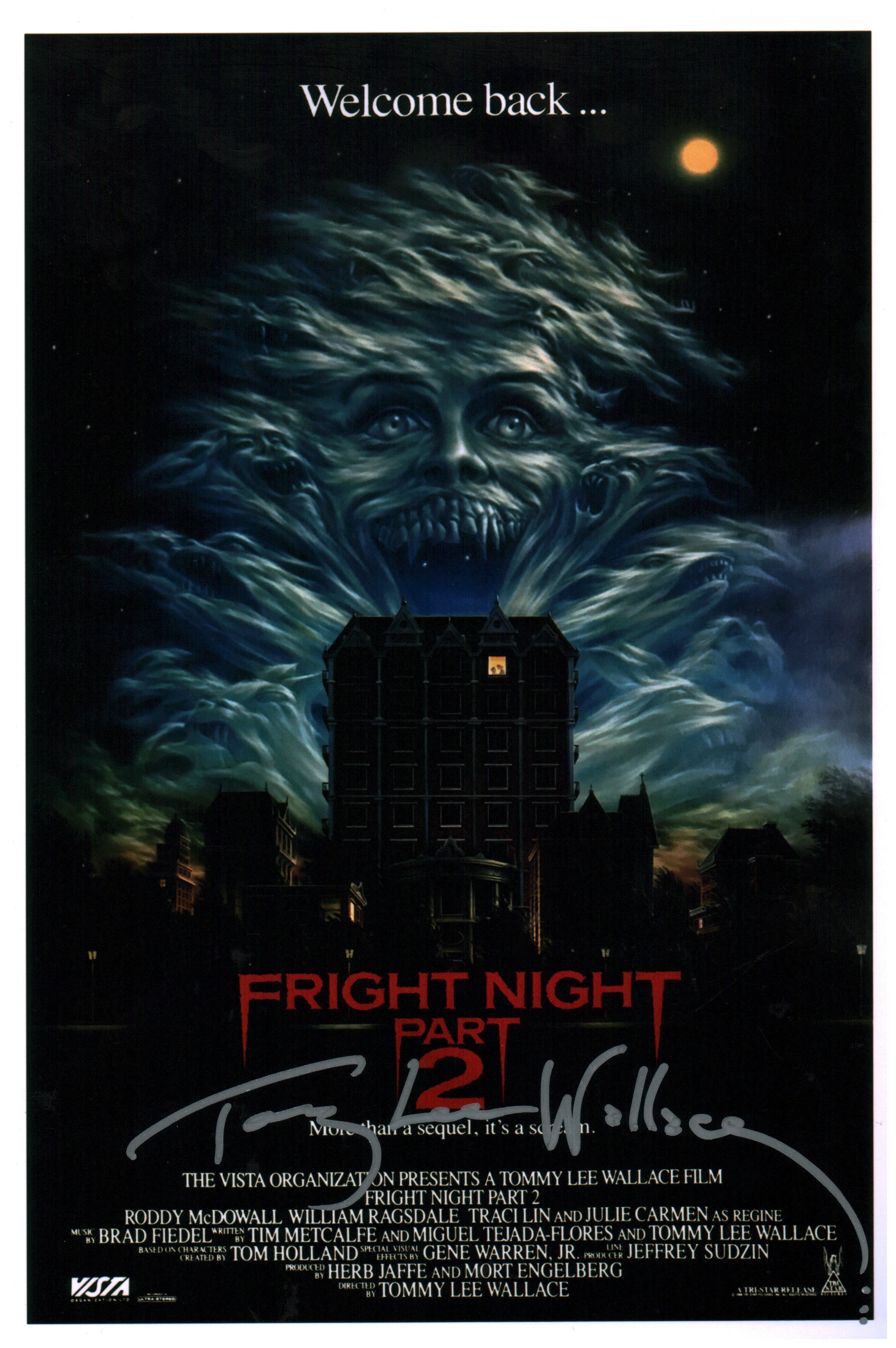 Tommy Lee Wallace Fright Night Part 2 8x12 Signed Photo Poster JSA Certified Autograph